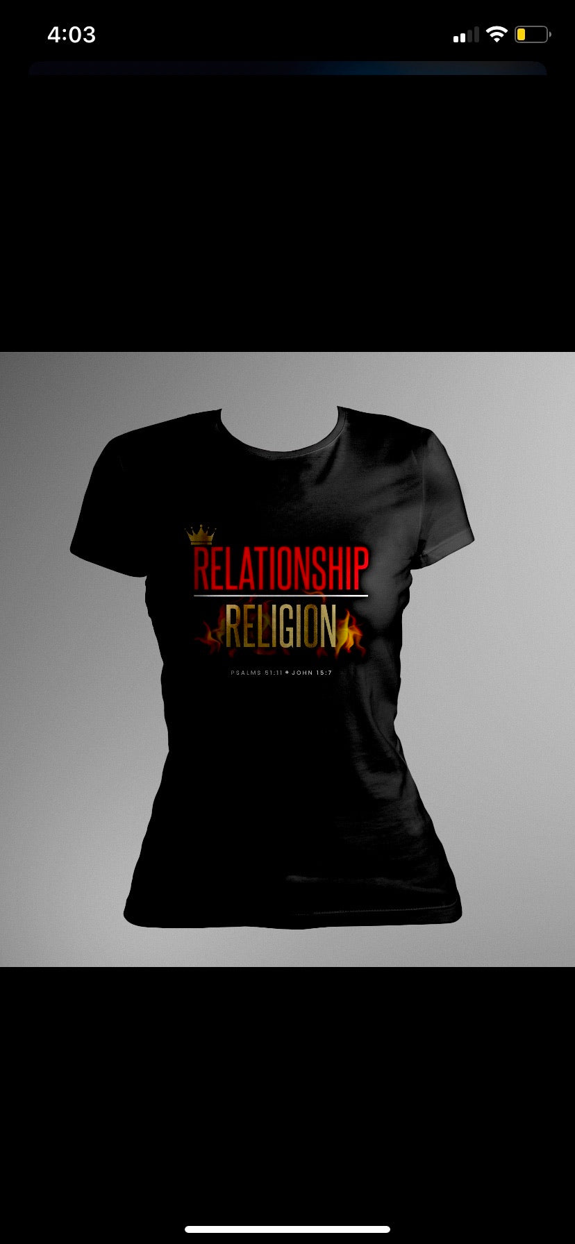 Relationship/Religion UNISEX Tee- Back